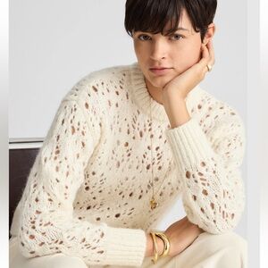 Madewell Pointelle-Stitch Drop-Shoulder Sweater, size medium, NWT!